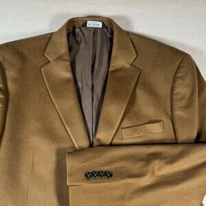 Jos. A. Bank Mens Blazer 46R Cashmere Wool Brown